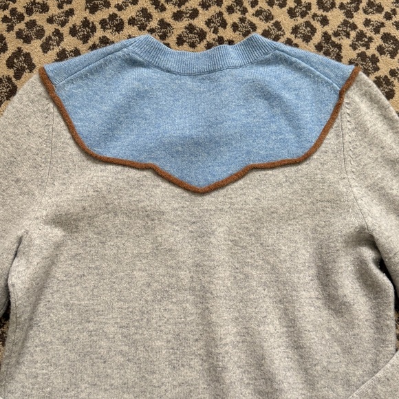 Veronica Beard Atty Crewneck Colorblock Cashmere Pullover Sweater - Picture 10 of 14